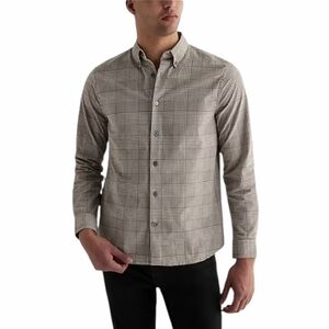 Express - Men's Houndstooth Plaid Flannel Shirt